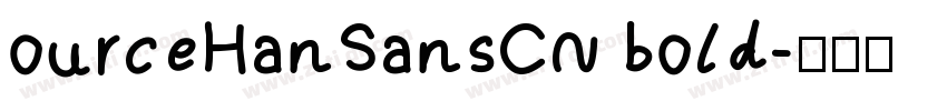 ourceHanSansCN bold字体转换